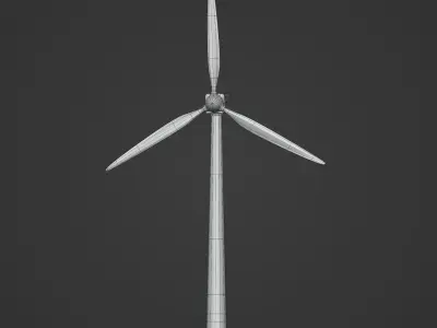 Generic Wind Turbine Low-poly 3D model