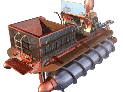 Screw propelled vehicle 3D model