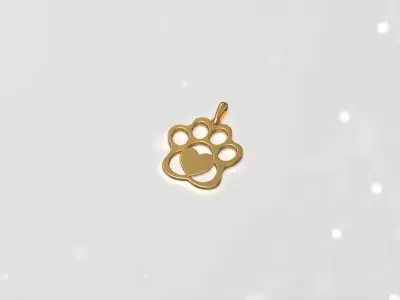 dog pendant 3D model purchase