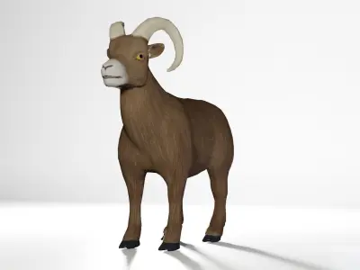 Big Horned Sheep Low-poly 3D model