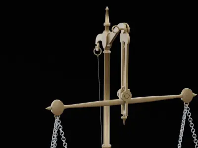 Antique Scales Low-poly 3D model