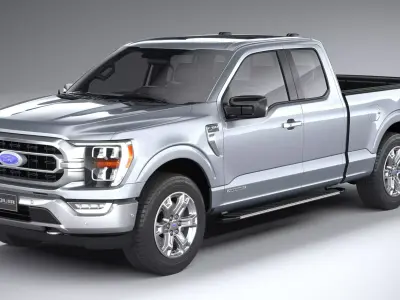 F-150 XLT Super Cab 2022 3D model