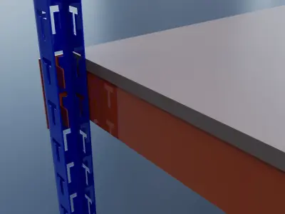 HEAVY DUTY BOLTLESS SHELVING-3Shelves 3D model