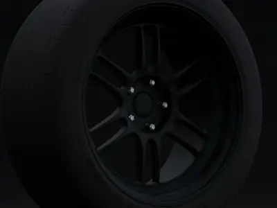 Enkei RPF1 Aftermarket Wheel Low-poly 3D model