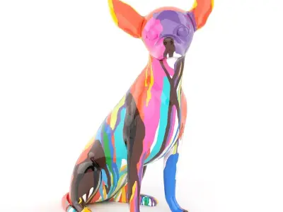 Graffiti Chihuahua 3D model