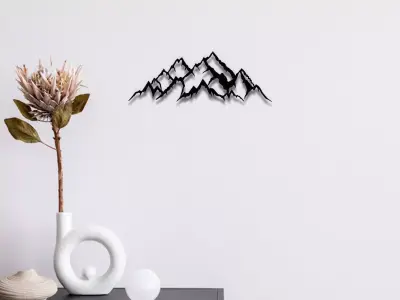 Mountain Wall Art 3D print model 4