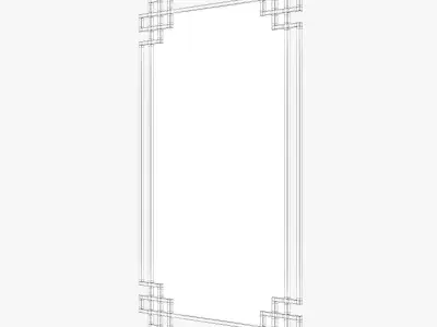 Uttermost devoll antique gold mirror 3D model