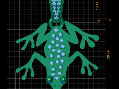 HIP HOP LIZARD PENDANT 3D PRINTABLE MODEL 3D print model