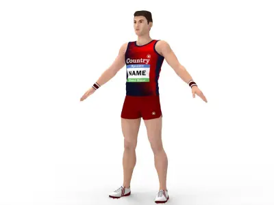 Athlete Runner 3D model
