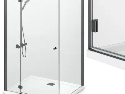 Cabin showers Radaway Carena black 3D model