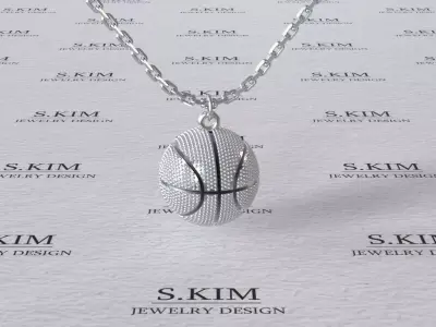 Basketball pendant  3D print model