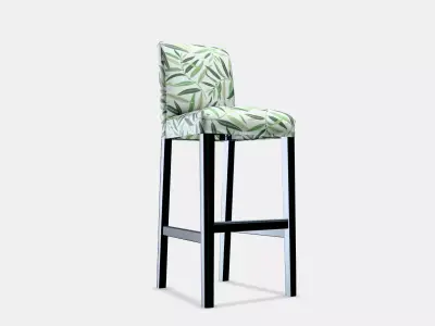 BERGMUND Bar stool with backrest 4 Low-poly 3D model