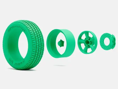 15x7 Torq Thrust D Wheel BFGoodrich Radial Tire 3D print model