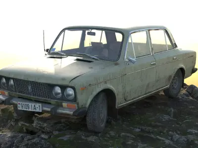 vaz 2106 Low-poly 3D model