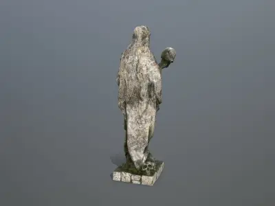 Afrodit Statue Low-poly 3D model