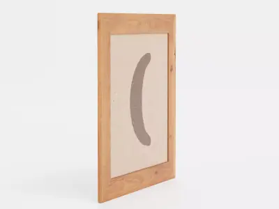 -Wall Picture V2- Moon- Low-poly 3D model