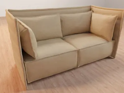  Furniture Studio couch 3D model   Low-poly 3D model