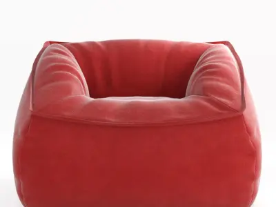 Vegan caramel modern lounger 3D model