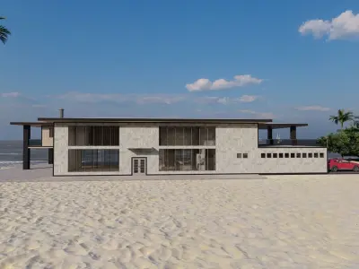 Casa Scene- Beach villa-Modern House 3D model