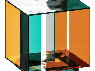 Acrylic Side Table 3D model
