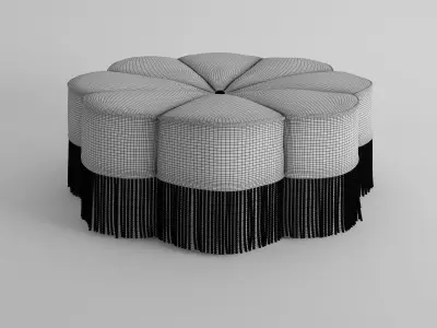 Tanith Flower Ottoman 3D model