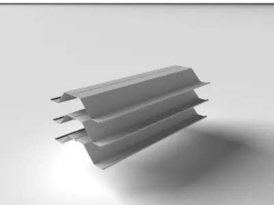 Metal Profile - Steel Pile 004 3D model