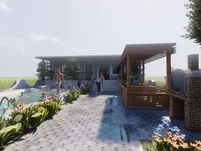 villa modern  3D model