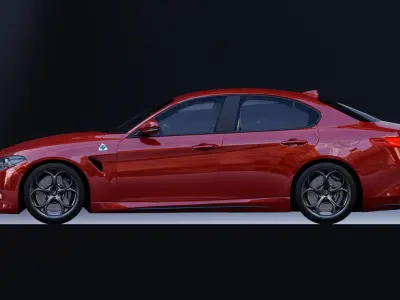 alfa romeo giulia quadrifoglio 3d model 3D model