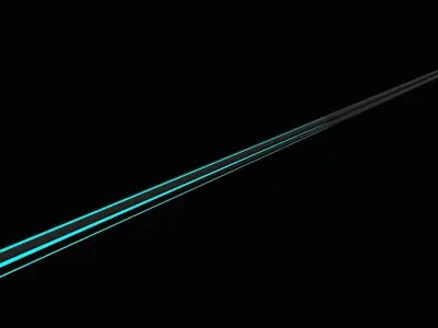 One Piece Carbon Fibre Pool Cue Free 3D model