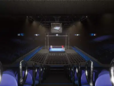 Boxing Arena Low-poly 3D model