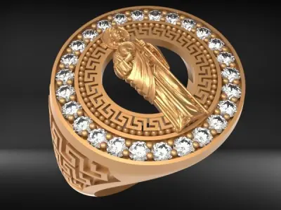 Saint Jude Signet Ring anillo san judas  3D print model