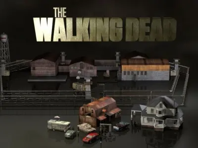 Walking Dead Set 3D model