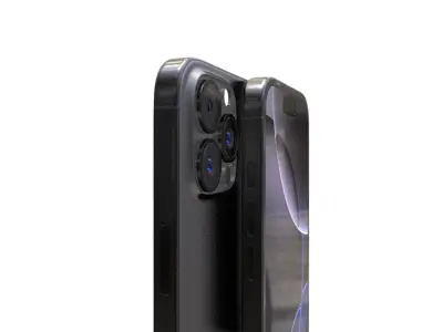 iPhone 16 in Black Titanium 3D model
