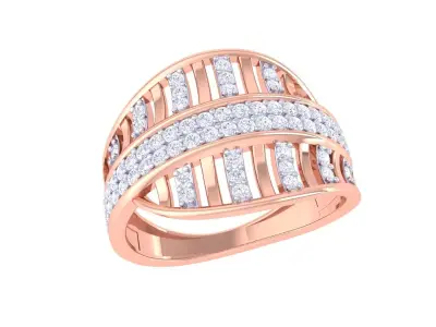 Ladies diamond ring 3D print model buy