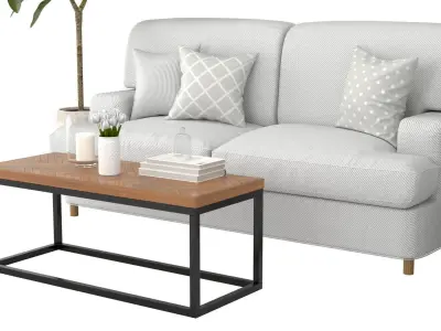 Living C - Fig Tree and Tulips Low-poly 3D model