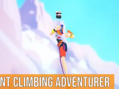 Vibrant Climbing Adventurer model pack Low-poly 3D model