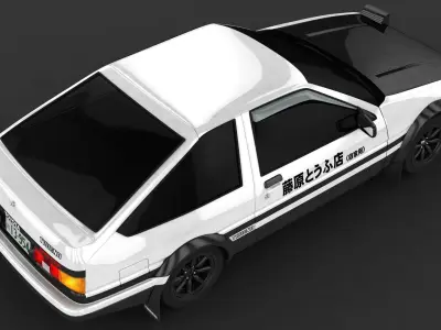 Toyota AE 86 initialD 3D final version 3D model