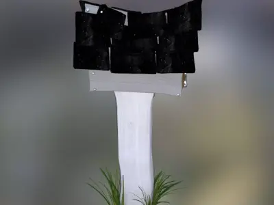 Medieval Wooden Mailbox 3D model