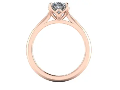 Solitaire Women Diamond Wedding Ring R5 3D print model