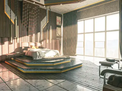 BedRoom modern  3D model