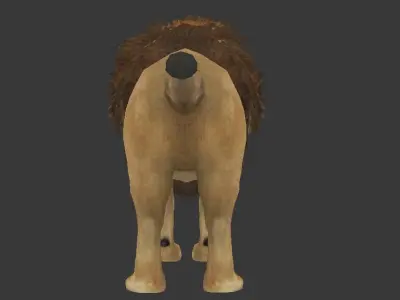 lion animal Low-poly 3D model