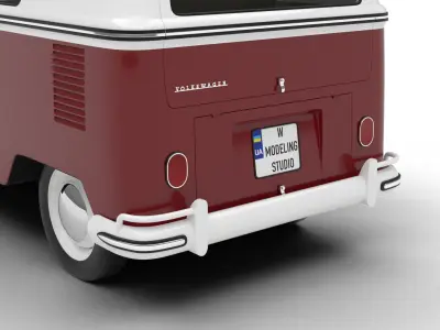 Volkswagen T1 Combi 1950 3d model 3D model