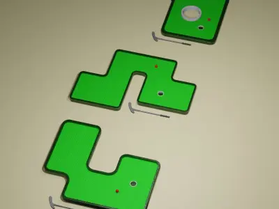 Miniature Golf Course 03 set 3D model