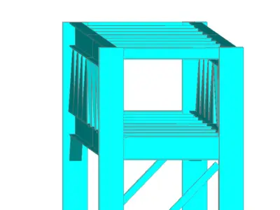 Pipe Bridge 10m long 1m wide 3D model