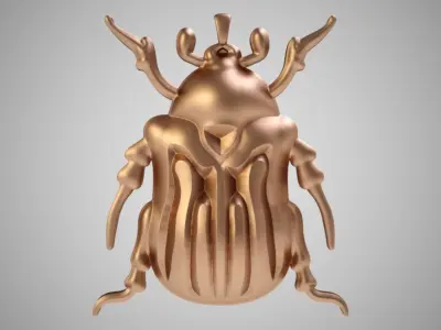 Beetle Necklace 3D print model