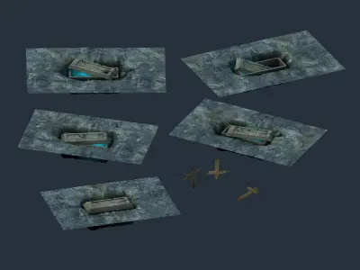 Stone Blood Festival Canyon - Coffin Pit 01 3D model