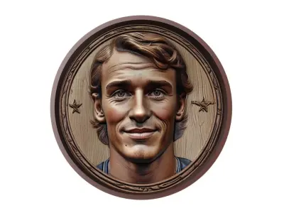 Antoine Griezmann Footballer Medallion 3D print model