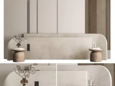 Headboard Wall Panel Composition 19 3D model