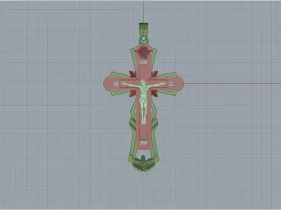 Jesus Cross Pendant 10359 3D print model