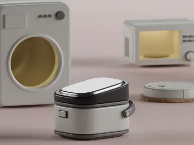 Household set 3D model